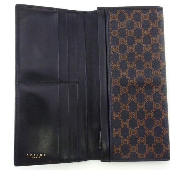 CELINE Long Wallet Macadam PVC ?~ Leather Authentic USED - Picture 4 of 9